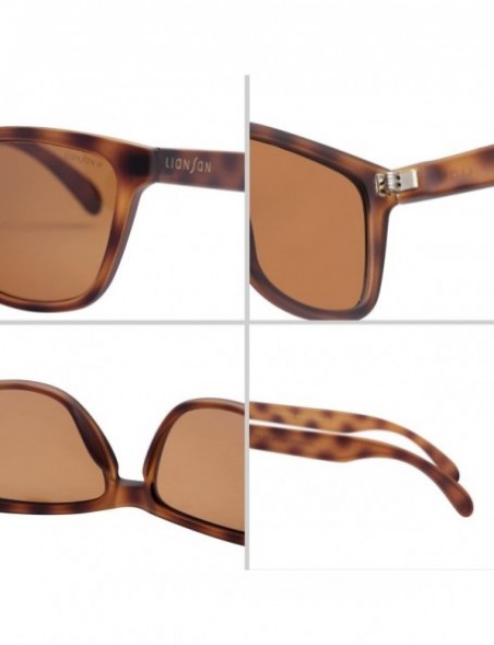 Oval Women's Oversized Polarized Sunglasses LS5240 - Demi Frame Brown Lenses - CC18CWI4K9K $22.07