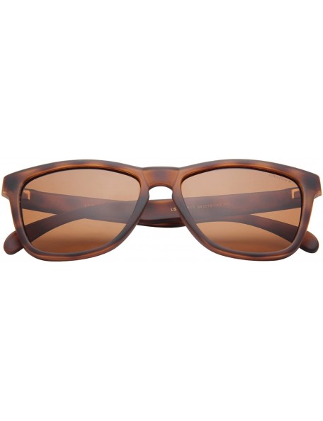 Oval Women's Oversized Polarized Sunglasses LS5240 - Demi Frame Brown Lenses - CC18CWI4K9K $22.07