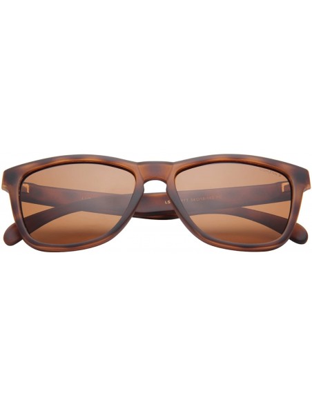 Oval Women's Oversized Polarized Sunglasses LS5240 - Demi Frame Brown Lenses - CC18CWI4K9K $22.07