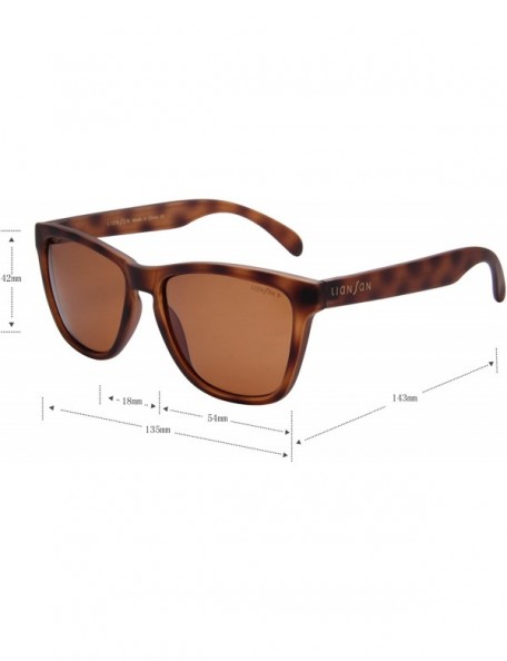 Oval Women's Oversized Polarized Sunglasses LS5240 - Demi Frame Brown Lenses - CC18CWI4K9K $22.07