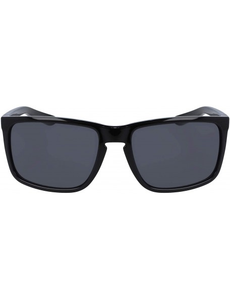 Rectangular Men's Melee XL Rectangular Sunglasses - Shiny Black/Smoke - CX197I5N6S6 $41.74