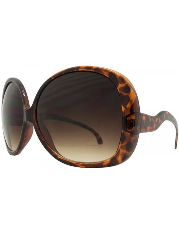Oval Big Huge Oversized Vintage"Jackie O" Style Sunglasses Retro Women Celebrity Fashion - Tortoise - C41867O45O7 $10.57
