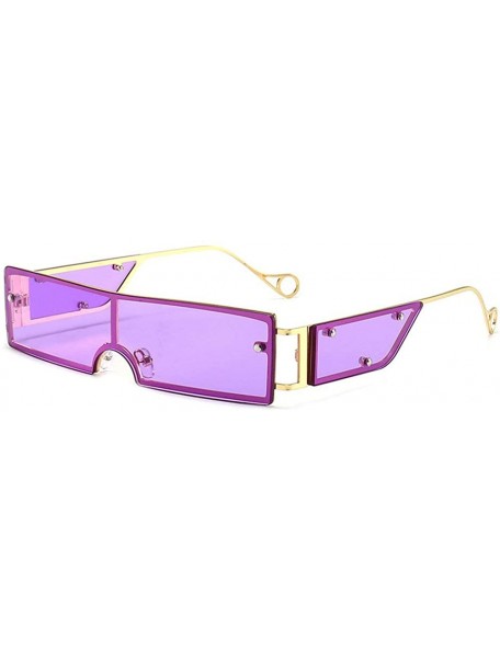 Square Fashion Sunglasses Rectangle Glasses sunglasses - Purple - CP198EX3ACT $12.34