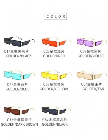 Square Fashion Sunglasses Rectangle Glasses sunglasses - Purple - CP198EX3ACT $12.34