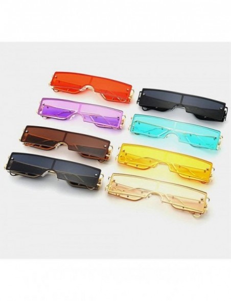 Square Fashion Sunglasses Rectangle Glasses sunglasses - Purple - CP198EX3ACT $12.34