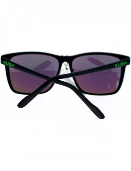 Rectangular Matte Plastic mirrored Lens Thin Plastic horned Sport Sunglasses - Black Teal - C718XHZRRQL $9.77