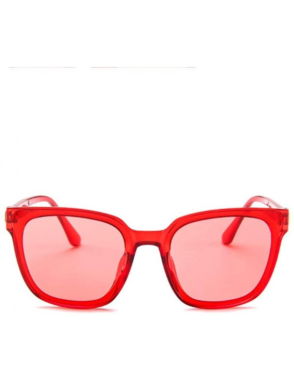 Goggle Polarized Eyeglasses Mirrored Plastics Glasses - Rd - CH196IK2QLC $10.42