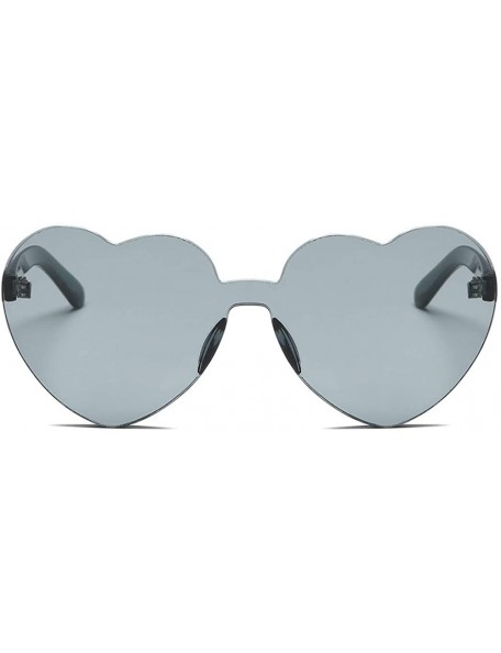 Square Women Fashion Heart-shaped Shades Sunglasses Integrated UV Candy Colored Glasses - C - C118TO5XZO4 $6.58