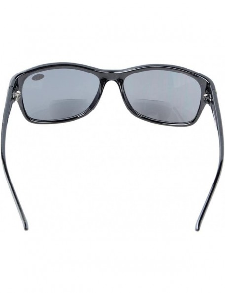 Sport Stylish Patterns Style Bifocal Sunglasses UV 400 Protection for Men and Women - Black Grey Lens - CJ180DMD6OC $11.54