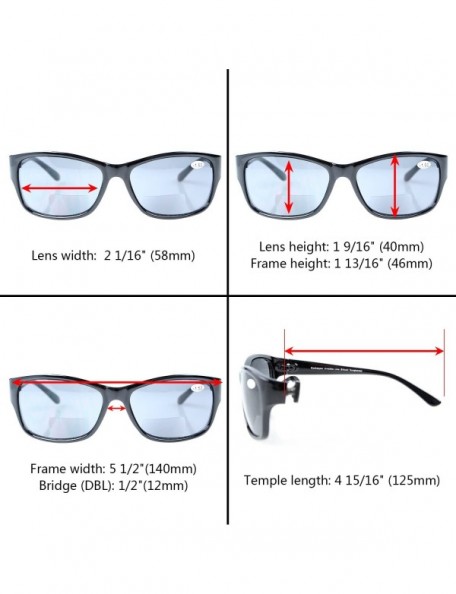 Sport Stylish Patterns Style Bifocal Sunglasses UV 400 Protection for Men and Women - Black Grey Lens - CJ180DMD6OC $11.54