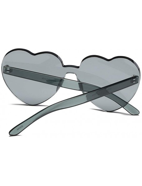 Square Women Fashion Heart-shaped Shades Sunglasses Integrated UV Candy Colored Glasses - C - C118TO5XZO4 $6.58