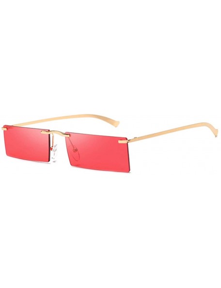 Rectangular Retro Vintage Small Square Eyeglasses Plastic Lenses Sunglasses UV400 - Red - CC18NH4X7RL $8.48