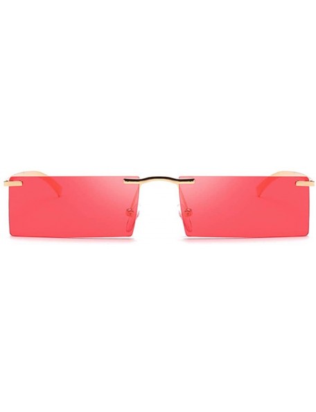 Rectangular Retro Vintage Small Square Eyeglasses Plastic Lenses Sunglasses UV400 - Red - CC18NH4X7RL $8.48