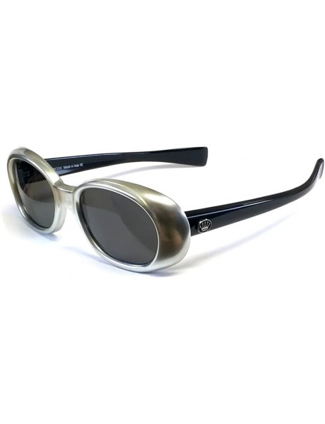 Oval Wales Princess Designer Sunglasses in Black & Silver - CM125SK21E1 $13.70
