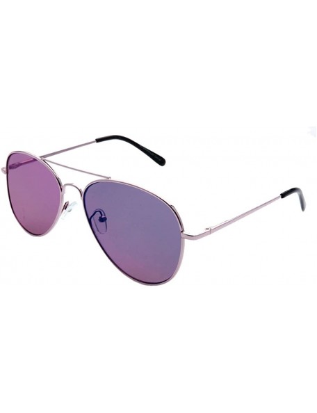 Sport Ultra Light Weight Sport Aviator Sunglasses UV400 - Silver Purple - C812KW901OP $8.54
