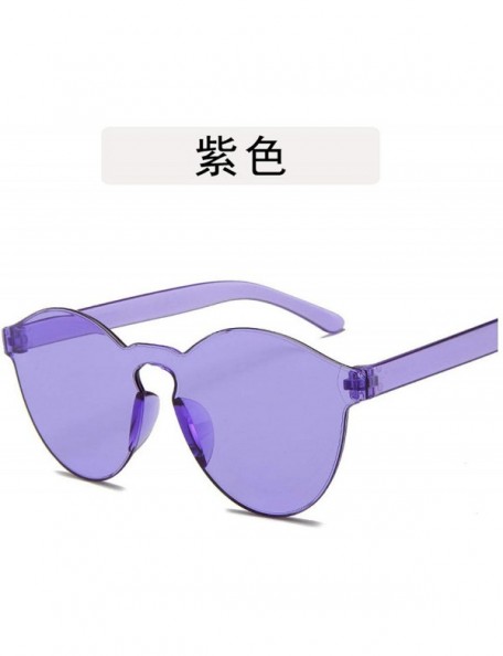 Square Women Transparent Jelly Color Round Sunglasses Fashion Vintage Luxury Mirror Eyewear Retro Lenses Sun Glasses - 9 - C7...