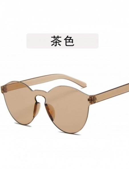 Square Women Transparent Jelly Color Round Sunglasses Fashion Vintage Luxury Mirror Eyewear Retro Lenses Sun Glasses - 9 - C7...