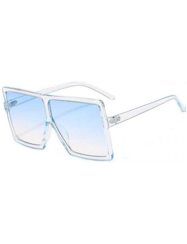 Square Oversized Sunglasses Vintage Glasses Eyewear - CM197T93RD8 $29.37