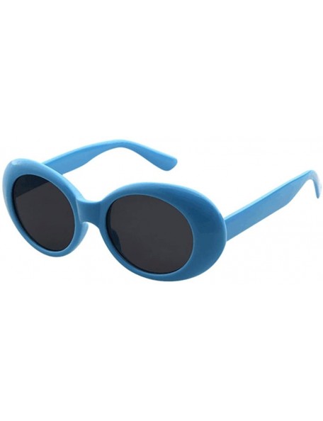 Goggle Women's Men Sunglasses-Vintage Clout Oval Shades Sunglasses Eyewear - M - CA18E4OUDKX $18.36