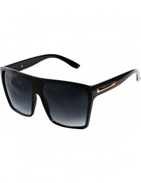 Aviator Big Oversize Square Sunglasses UV Protection Trapezoid Flat Top Frame Kim K Style Aviator Shades - CK182GKTKAC $13.40