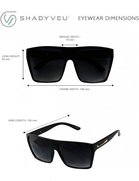 Aviator Big Oversize Square Sunglasses UV Protection Trapezoid Flat Top Frame Kim K Style Aviator Shades - CK182GKTKAC $13.40