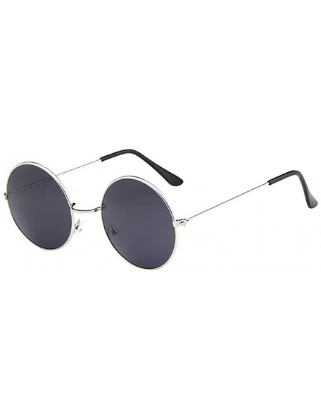 Oval Men Women Vintage Sunglasses Unisex Classic Oval Metal Frame Sunglasses Eyewear Glasses - A - C7196EA638W $20.25