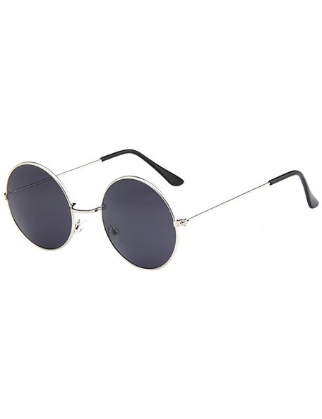 Oval Men Women Vintage Sunglasses Unisex Classic Oval Metal Frame Sunglasses Eyewear Glasses - A - C7196EA638W $10.48