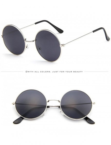 Oval Men Women Vintage Sunglasses Unisex Classic Oval Metal Frame Sunglasses Eyewear Glasses - A - C7196EA638W $10.48