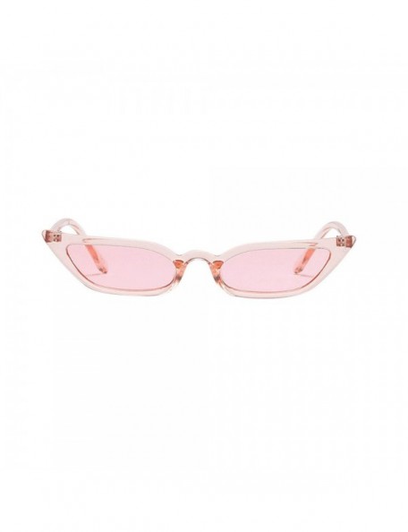 Square Small Frame Skinny Cat Eye Sunglasses for Women Mini Narrow Square Cateye Sun Glasses UV Protection Retro Eyewear - CC...