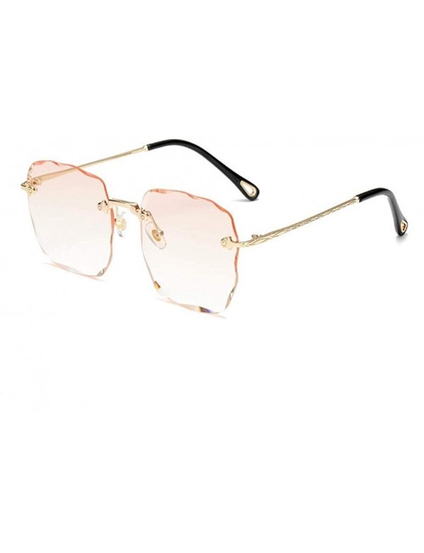 Rimless Trendy Square Rimless Sunglasses Women Frameless Shades UV Protection - C6 - CO190O06UCC $10.47