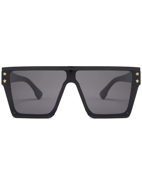Aviator New Fashion Trend Street Photo Sunglasses Pentagram Decoration for Men and Women UV400 2078 - Grey - C818AHONT68 $8.81