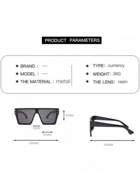 Aviator New Fashion Trend Street Photo Sunglasses Pentagram Decoration for Men and Women UV400 2078 - Grey - C818AHONT68 $8.81