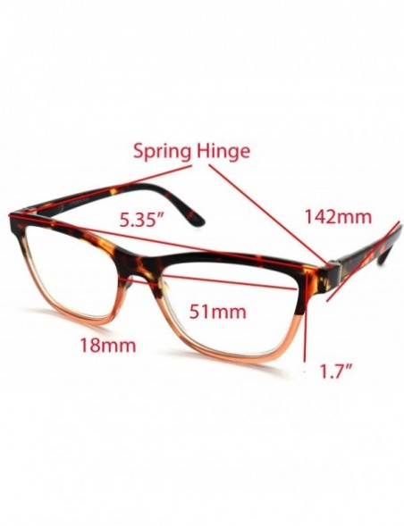 Rectangular computer Reading Glasses tortoise - CG18GR4G7MZ $23.72