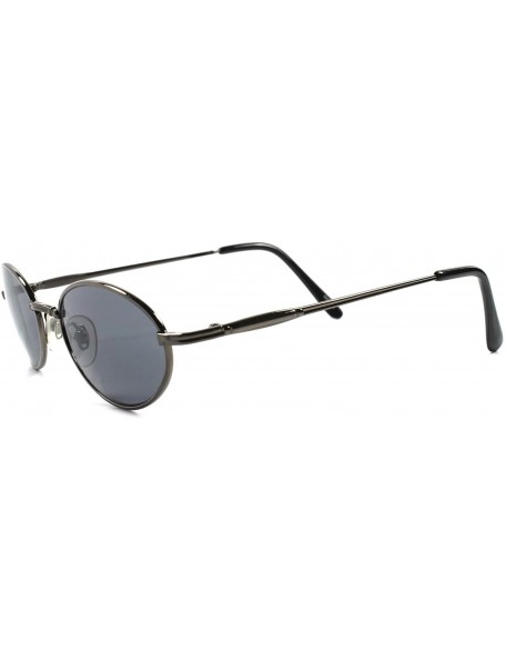 Oval Vintage Classic Urban Gunmetal Mens Womens Round Oval Sunglasses - CR18023R2W2 $9.36