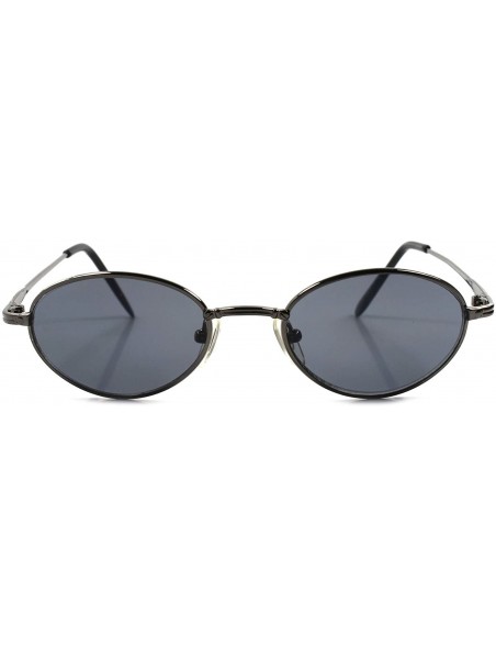 Oval Vintage Classic Urban Gunmetal Mens Womens Round Oval Sunglasses - CR18023R2W2 $9.36