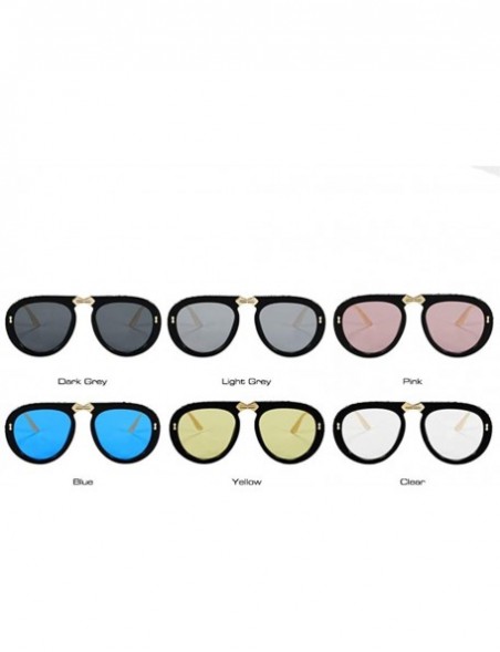 Oversized sunglasses women crystal oversize clear eyeglasses sun glasses - Clear - CB18WZTMGLS $27.82