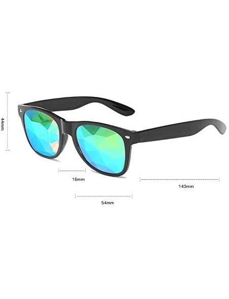 Wrap Kaleidoscope Glasses - Black - CT18UQG9ZRG $27.29