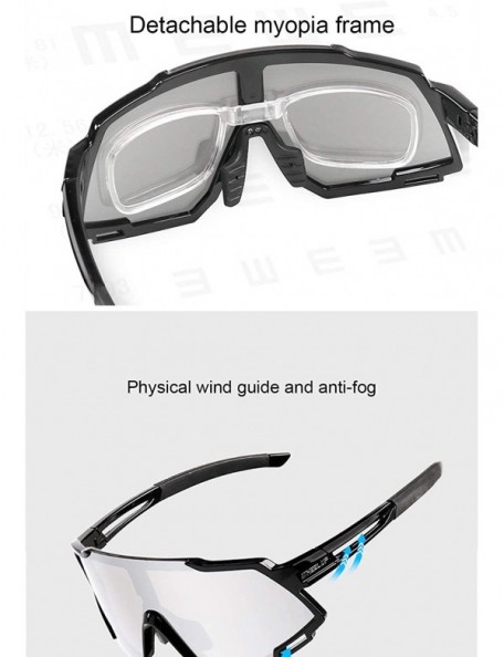 Sport UV-Resistant Polarized Outdoor Sports Cycling Sunglasses - Coating Black White - CI196Z6KD3Z $12.36