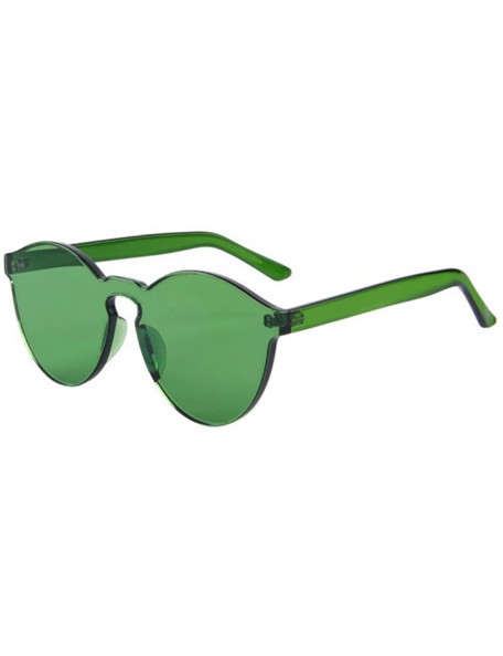Goggle Women UV400 Cat Eye Shades Sunglasses Integrated Eyewear - Green - CQ17YW2Z5O8 $12.38