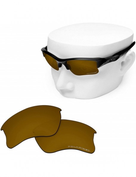Shield Replacement Lenses Compatible with Flak Jacket XLJ Sunglass - Peach Gold Combine8 Polarized - CU18KML9CE6 $21.89