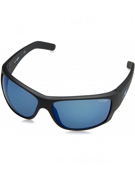 Rectangular Men's An4215 Heist 2.0 Rectangular Sunglasses - Matte Black/Mirror Blue - CB11Z54A2XR $43.65