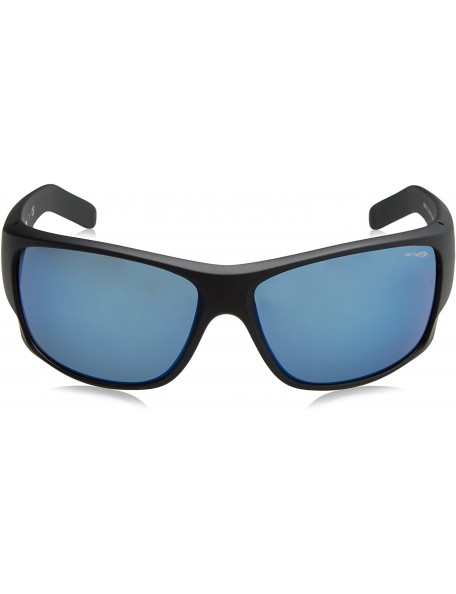 Rectangular Men's An4215 Heist 2.0 Rectangular Sunglasses - Matte Black/Mirror Blue - CB11Z54A2XR $43.65