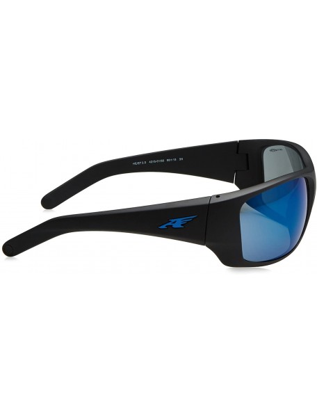 Rectangular Men's An4215 Heist 2.0 Rectangular Sunglasses - Matte Black/Mirror Blue - CB11Z54A2XR $43.65