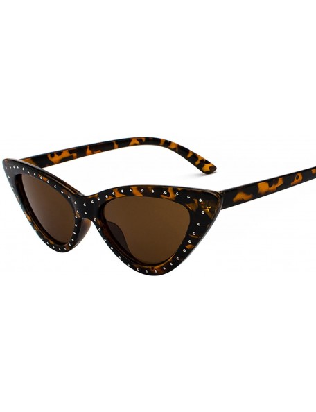 Goggle Lady Hip-hop Rock Small Cat Sunglasses Men Women Retro Metal Frame Eye Vintage Tiny Rivet Punk Sun Glasses - 3 - CN198...