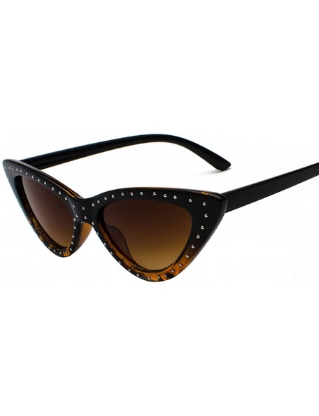 Goggle Lady Hip-hop Rock Small Cat Sunglasses Men Women Retro Metal Frame Eye Vintage Tiny Rivet Punk Sun Glasses - 3 - CN198...