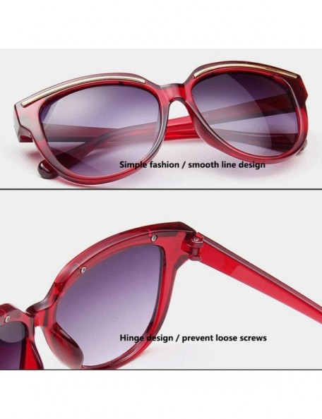 Goggle Marque De Luxe Sunglasses Oculos Sol Feminino Womens Vintage Cat Eye Black Clout Goggles Glasses - Black - CD197ZAXCSG...