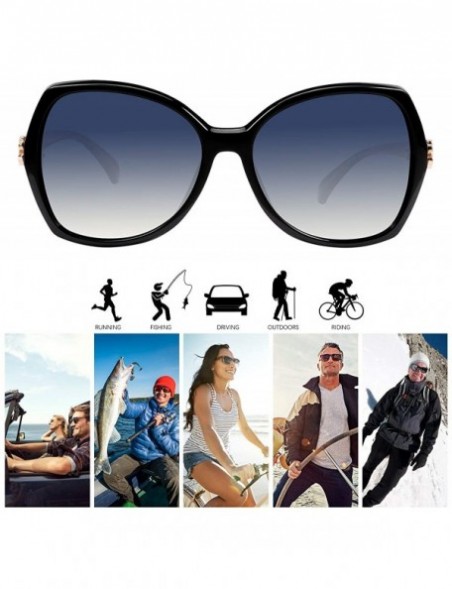 Sport Polarized Sunglasses Driving Blocking Eyeglasses - A406-black - CC18YTG7MKE $12.67