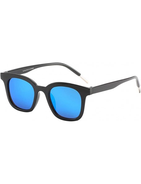 Oversized Vintage Sunglasses-Unisex Classic Polarized Lightweight Oversized Glasses - Blue - C818REONEU6 $7.93