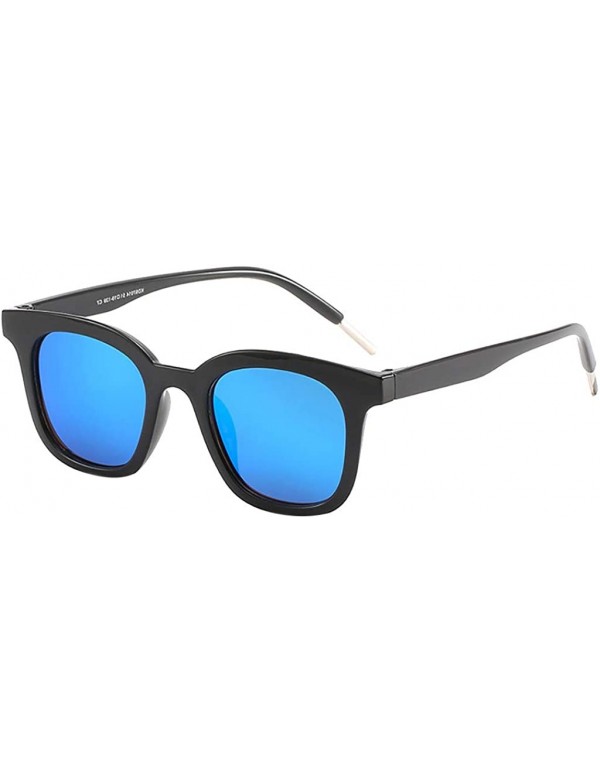 Oversized Vintage Sunglasses-Unisex Classic Polarized Lightweight Oversized Glasses - Blue - C818REONEU6 $7.93