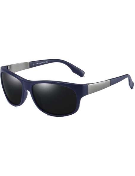 Wrap MAXMen Sunglasses Sun Glasses Male Polarized TR90 Frame Goggles Eyewear Accessories UV400 - C3 BLUE Gray - CK18M3N3GG9 $...